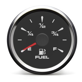 SINCO TECH Marine Fuel Level Gauge with Fuel Tank Sending for 4-23 Inch Depth Marine Boat RV Yacht Car Truck Motorcycle 12V/24V Universal 2" 52mm Car Meter Stainless Steel (Fuel Gauge with Sensor)