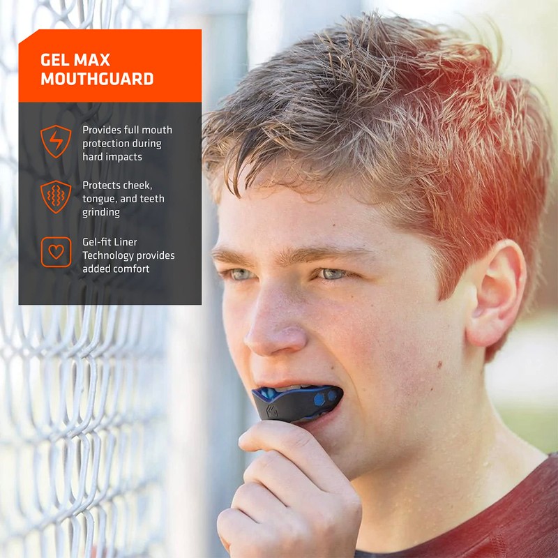Shock Doctor Gel Max Mouth Guard, Heavy Duty Protection &