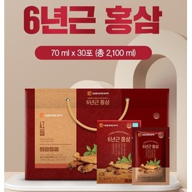 Daewoong 6-year-old red ginseng 70ml x 30 packets concentrate Chuseok holiday gift set premium / 대웅 6년근 홍삼 70ml x 30포 진액 원액 추석 명절 선물 세트 고급