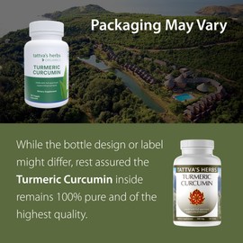 Tattva's Herbs Turmeric Curcumin 500 mg, Herbal Supplement for Antioxidant Support, Turmeric Curcumin with Black Pepper for Advanced Absorption, 1 Pack, 120 Veggie Capsules