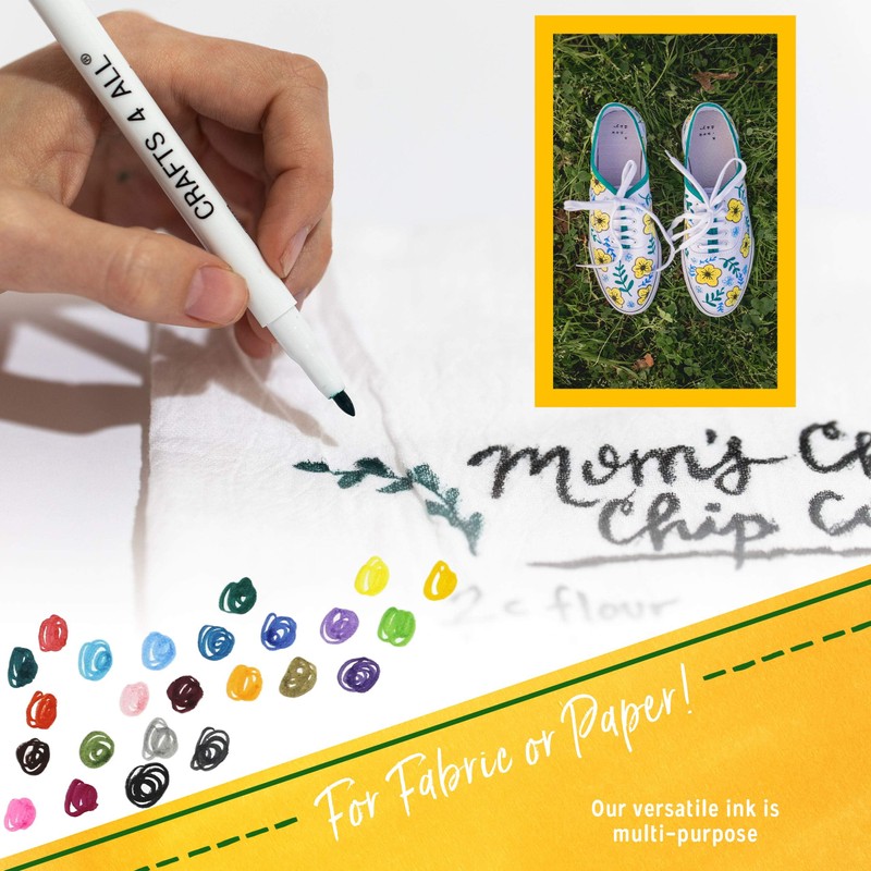 Crafts 4 All Fabric Pens for Clothes - Pack of