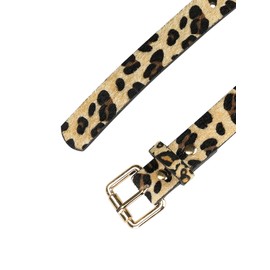 Allegra K Womens Leopard Print Belt Faux Leather Casual Ladies Waist Belts for Jeans Pants Camel 73-88cm/29-35"
