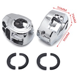XKH- Chrome Switch Housing Cover Kit Compatible with 2014-later Harley Touring and Trike with OEM hydraulic clutch (Aftermarket OEM #71500185) CVO Road King FLHRSE6 [B01KNXAJ4K]