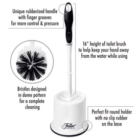Fuller Brush 392 Premium Toilet Bowl Brush in Holder - for Clean & Sanitary Bathrooms in Home & Business
