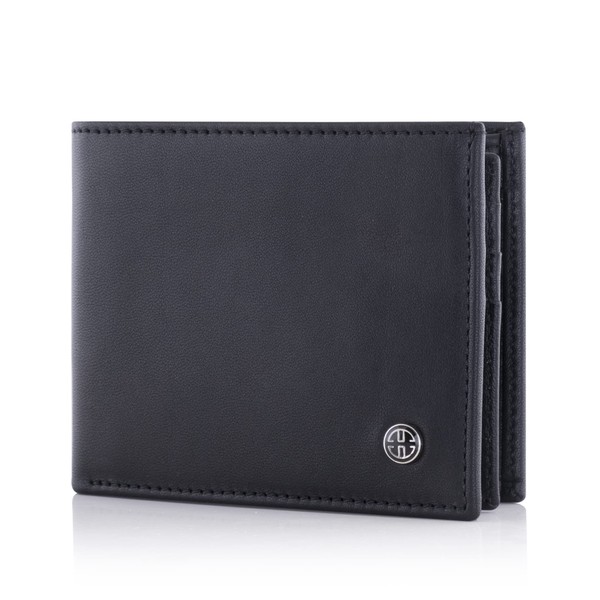 TRUSADOR Savona Full Grain Leather Mens Bifold Wallet RFID Blocking