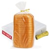 Reusable Plastic Bread Bags - 100 Pack Clear Loaf Bags