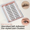 GlamReal Brown Lash Clusters Cat Eye Lashes with Brown Highlights
