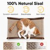 FUKUMARU Extra Large Sisal Cat Scratcher Bed Indoor Sturdy Wood