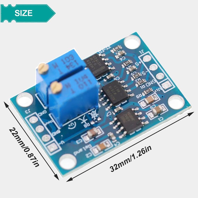 DAOKAI AD620 Voltage Amplifier Module 1.5-1000 Gain Adjustable Microvolt Millivolt