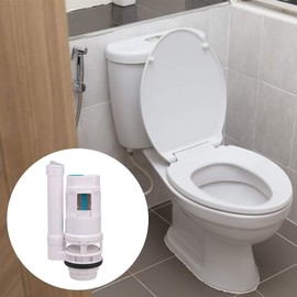 White 18cm Height Water Tank Split Dual Flush Fill Toilet Cistern Inlet Drain Valve Repair (18cm)