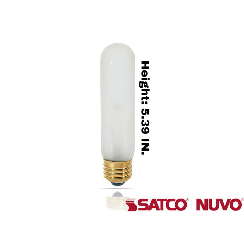 Satco 25W T10 Tubular Bulb - Medium Base - Frosted