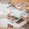 Under Desk Storage Drawer, White, Slide Out Design, 2 Installation