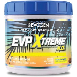 Evogen EVP-3D  Pre-entrenador, nitrato de arginina, citrulina, beta-alanina, libre de estimulante  40 servicos (TROPIC THUNDER)