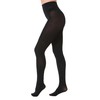 EVERSWE 2 Pairs Pack Women's Opaque Tights (L-XL, Black)