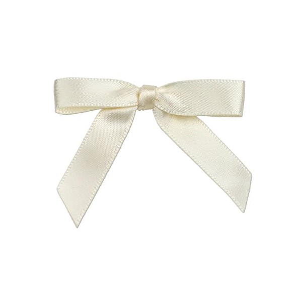 Harvest Imports Pack of 12 3/8" White Satin Pre-Tied Bow
