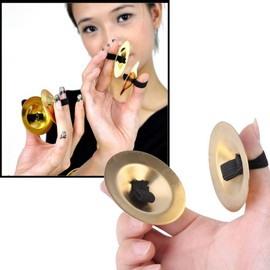 2Pcs Finger Cymbals Belly Dancing Zills Brass Tibetan Tingsha Cymbals Yoga Spiritual Buddhist Chimes Hand Percussion instrument
