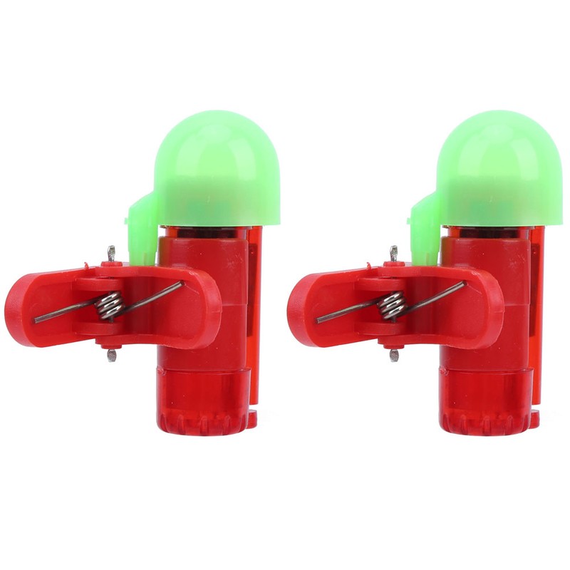 2 Sets Night Fishing Sensor Light Pole Alarm LED Signal