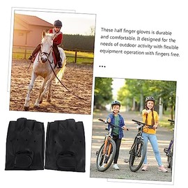 PACKOVE 3pares Guantes De Cuero para Niño Niña Mitones De Dedo para Actividades Al Aire Guantes De Montar para Niño Niña De Años Único