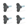 Ganter Normelemente Wing Screw GN 633-55-M8-40-DSG, Pack of 4, Wing