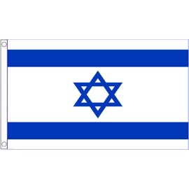 Israel Flag 5'x3' (150cm x 90cm) - Woven Polyester