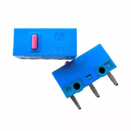 Huano Pink Dot Blue Shell Mouse Micro Switch 80 Million Clicks (4 Pcs) US Stock