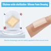 ZD Silicone Foam Dressing with Border Adhesive 4"x4" Waterproof Wound