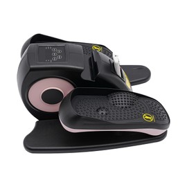 Under Desk Elliptical Machine for Seniors, Rehab Electric Sitting Leg Foot Pedal Exercise Equipment, Compact Mini Seated Elliptical Machine,Portable Trainer for Home Office with Remote Control (Pink)