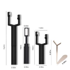 SILPECWEE 3 In 1 Cat Eye Magnet for Nails, 4pcs Y-shape Guide for Rapid Forming Heart, Cat Eye Gel Nail Polish Magnet, Magnetic Nail Polish Nail Magnets Tool for DIY Studio & Salon - Black