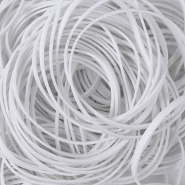 KJAHLAL 150 Pcs White Rubber Band, Colorful Rubber Bands Size 33, Strong Elastic Band Loop Office Supplies, Suitable for Office School Home