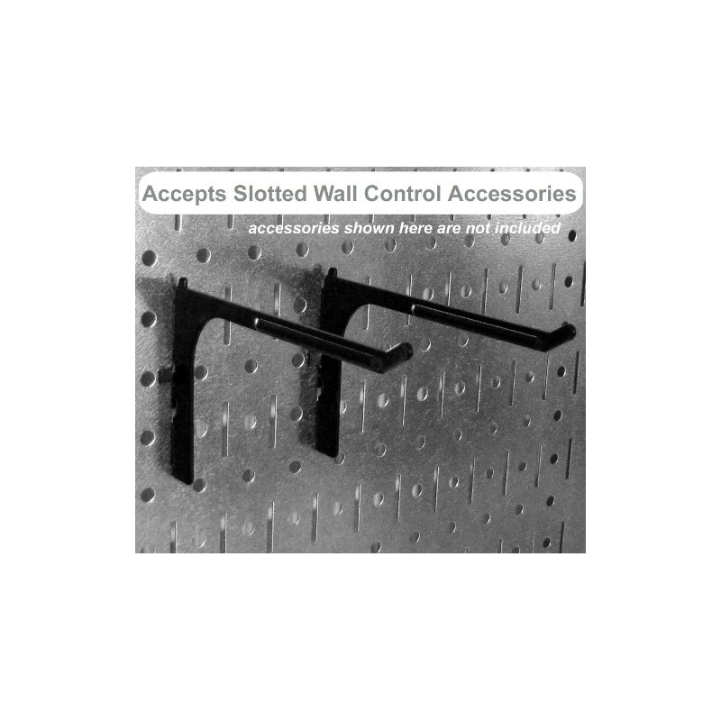 Wall Control 30-P-3232B Black Metal Pegboard Pack - (2) 32"