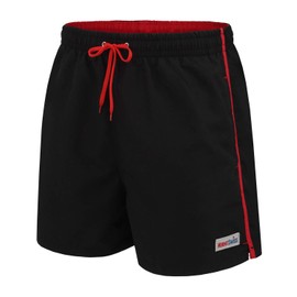 Mount Swiss Dario Men's Swimming Trunks with Side Pockets Back Pocket I Fashionable Men's Shorts Swimming Leisure Water Sports I Swimming Shorts in Black, Size XXL