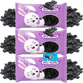 JustBorn Jelly Beans Black Licorice Flavor 30oz Bulk Easter Basket Egg Hunt Candy - Includes PITCHING PIGEON Brand Magnet