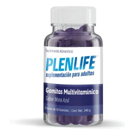 Gomitas Multivitamínico Adulto Plenlife 240g Sabor Mora
