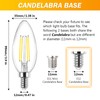 Ascher E12 Candelabra LED Light Bulbs 60 Watt Equivalent, Daylight