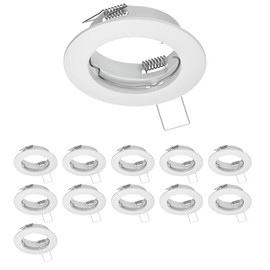 ledscom.de 12 Ceiling recessed Frames Fere, Round, matt White