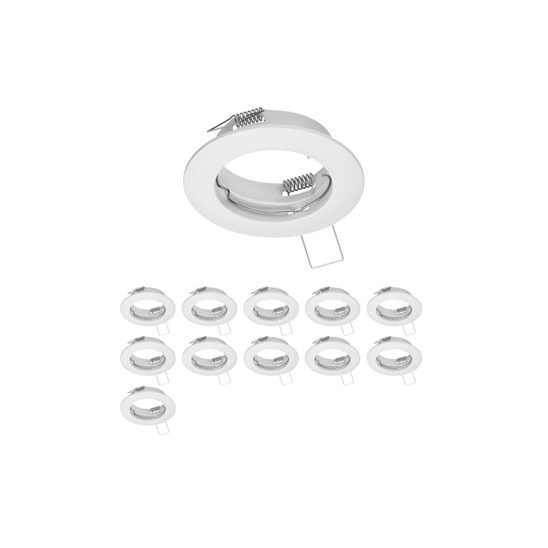 ledscom.de 12 Ceiling recessed Frames Fere, Round, matt White