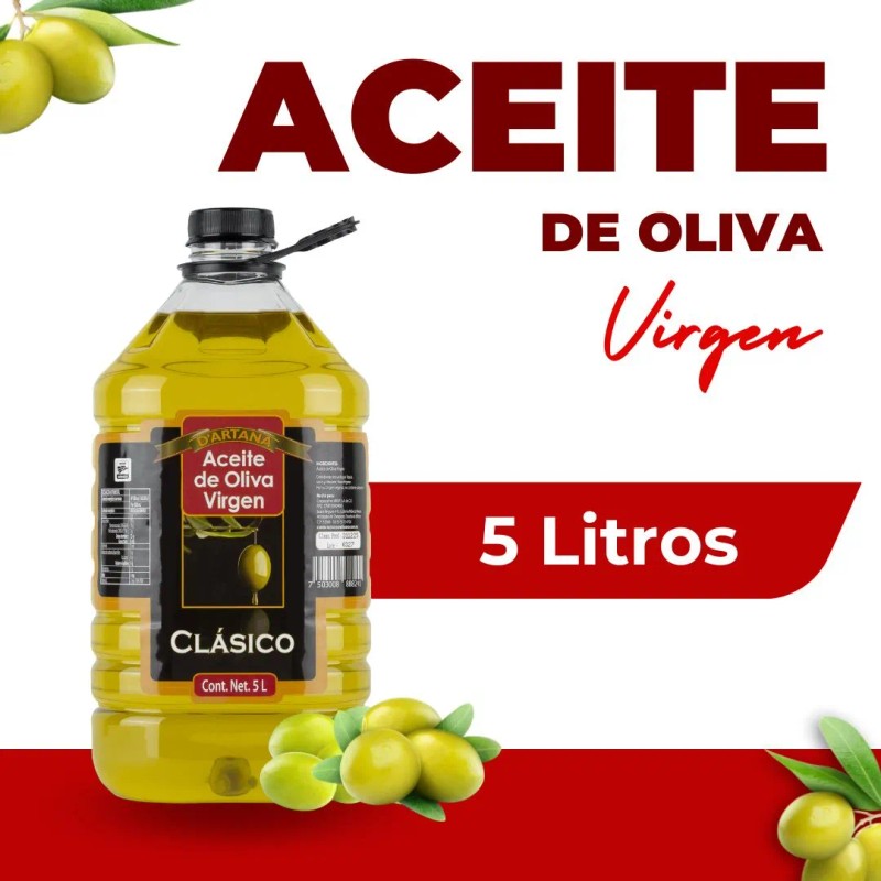 Aceite De Oliva Virgen 5 Litros Marca D'artana