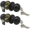 Gobrico 2 Keyed Alike Entry Door Lock Knob Handle Lockset