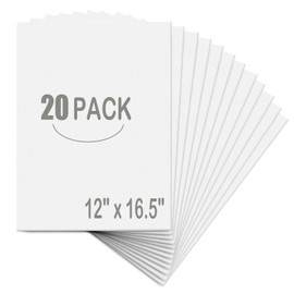 EPHECH 20 Pack White Foam Board 12" x 16.5", 3/16" Thickness Foam Core Baking Board for Projects, A3 Polystyrene Mat Board Poster Foam Board Sheets for Art Crafts, Presentation, Wedding, School Projects