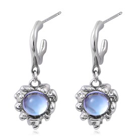 Moonstone Earrings Silver Dangly Earrings for Women Drop Earrings Moonstone Jewellery Silver Jewellery Gifts for Women