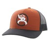 HOOEY Men’s Roughy Adjustable Snapback Hat (Orange/Black)