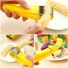FireKylin Banana Slicer,ABS + Stainless Steel Fruit and Vegetable Salad