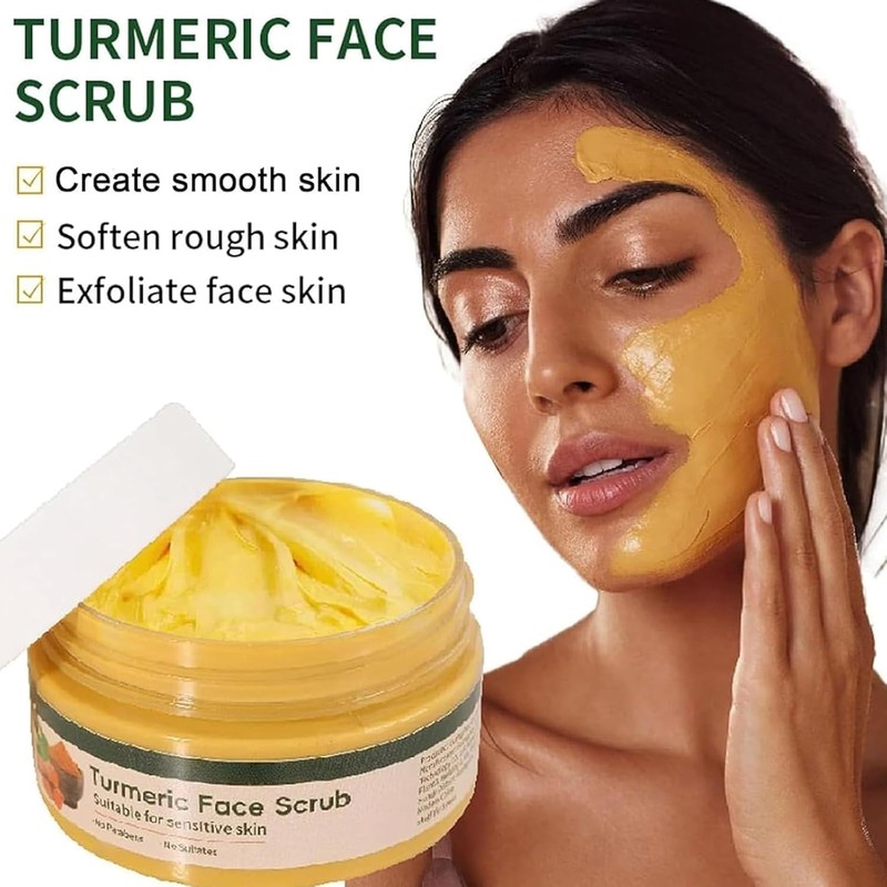 Exfoliante Facial de Cúrcuma YAWKONT para Limpieza Profunda y Piel