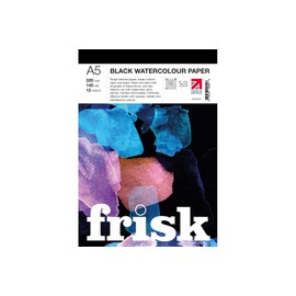 Frisk A5 Black Watercolour Paper Pad