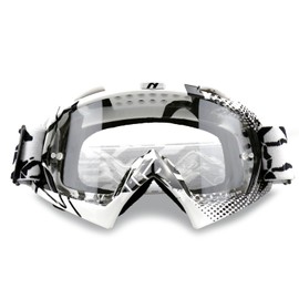 NENKI Dirt Bike Goggles - Anti Fog MX Goggles for Women & Men - UV Protection Clear Lens