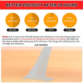 10Pcs Number Plate Sticky Pads Double Sided Sticky Pads for Car License Plates Fixing Car Registration JLB Central