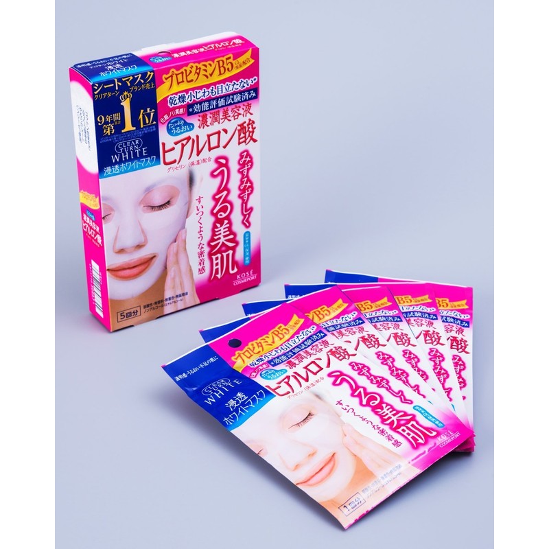 [Set of 3] Kose ko-se- Clear Turn White Mask HA