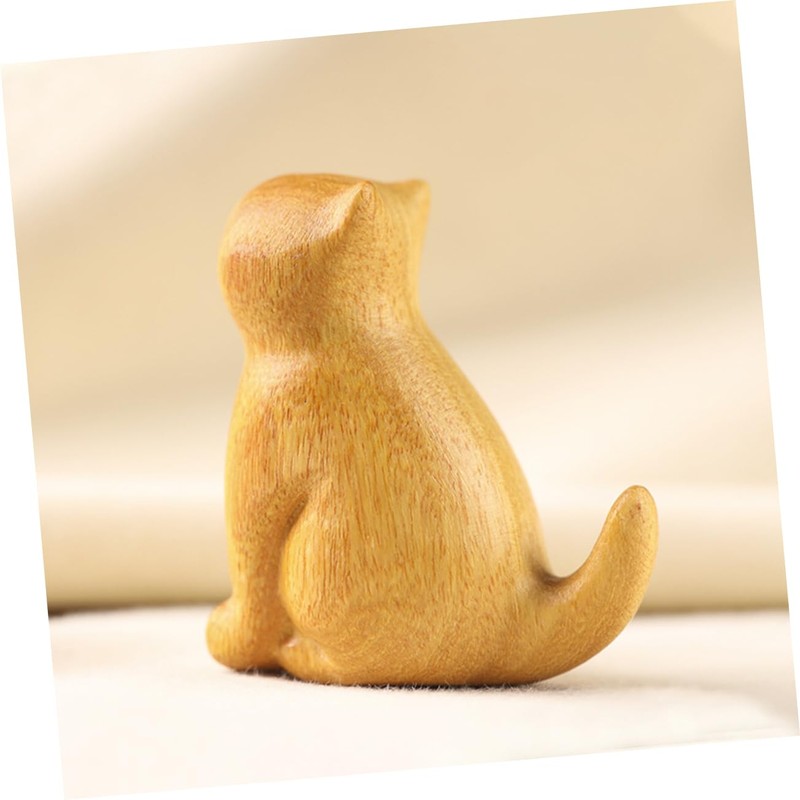 BIUDECO Cat Figurine Small Sitting Kitten Sculpture for Home Decoration