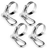 SONGTIY 4PCS Flag Pole Clips, Stainless Steel Flag Pole Rings