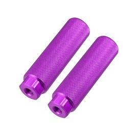 A ABSOPRO Pair Rear Foot Pegs Footrests Purple for Bicycle Fit 3/8 Inch Axles Item Replacement